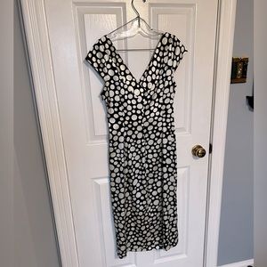 Maggy London | Size 14 | Cream and Black Polkadot Dress